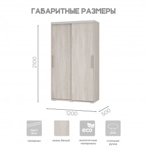 Шкаф-купе ШКК-11 (ясень белый) в Пойковском - poikovskii.mebel24.online | фото 7