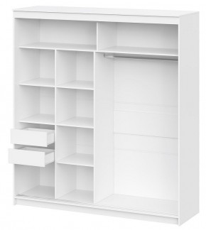 Шкаф-купе ШКП 3 Серия 2 (2000) Белый текстурный в Пойковском - poikovskii.mebel24.online | фото 2