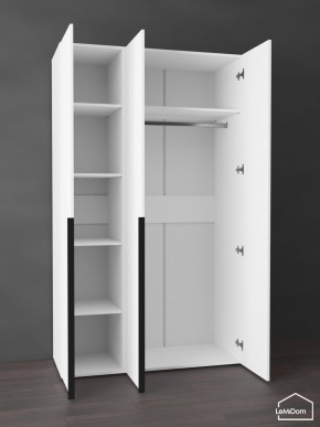 Шкаф Linnea MHR-3-1 2050х1200х510 (Белый-М 11.1.1) в Пойковском - poikovskii.mebel24.online | фото 4