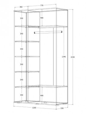 Шкаф Норден 1200 (Дуб Крафт золотой) в Пойковском - poikovskii.mebel24.online | фото 3