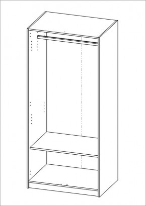 Шкаф ОРИОН двухдверный, цвет белый в Пойковском - poikovskii.mebel24.online | фото 2
