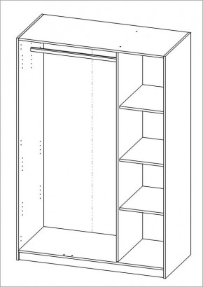 Шкаф ОРИОН трехдверный, цвет Дуб Венге в Пойковском - poikovskii.mebel24.online | фото 3