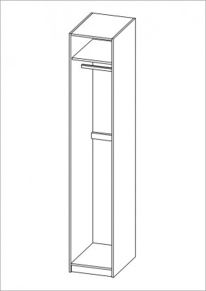 Шкаф ПЕГАС однодверный, цвет Дуб Венге в Пойковском - poikovskii.mebel24.online | фото 3