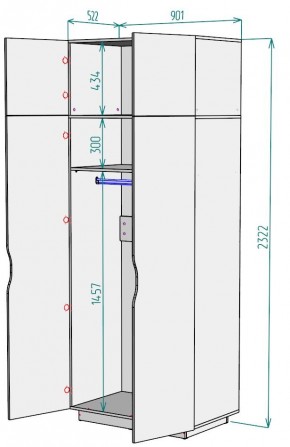 Шкаф "Аврора (H36)" в Пойковском - poikovskii.mebel24.online | фото 2
