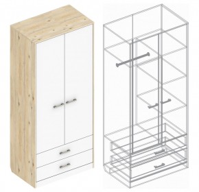 Шкаф "Милана" 2-х створчатый с 2 ящиками в Пойковском - poikovskii.mebel24.online | фото 3