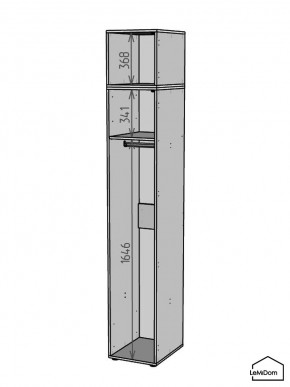 Шкаф с антресолью Linnea MHR-1A-1 2450х400х510 (Белый-М 11.1.2) в Пойковском - poikovskii.mebel24.online | фото 3