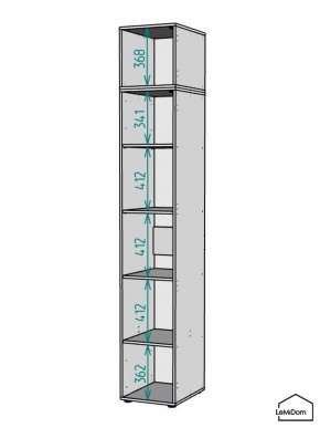 Шкаф с антресолью Linnea MHR-1A-2 2450х400х510 (Белый-М 11.1.2) в Пойковском - poikovskii.mebel24.online | фото 3
