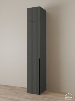 Шкаф с антресолью Linnea MHR-1A-2 2450х400х510 (Графит-М 11.1.25) в Пойковском - poikovskii.mebel24.online | фото