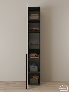 Шкаф с антресолью Linnea MHR-1A-2 2450х400х510 (Графит-М 11.1.25) в Пойковском - poikovskii.mebel24.online | фото 4