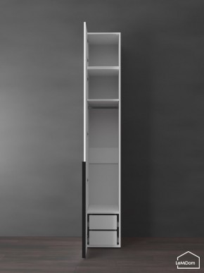 Шкаф с антресолью Linnea MHR-1A-3 2450х400х510 (Белый-М 11.1.2) в Пойковском - poikovskii.mebel24.online | фото 5