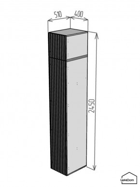 Шкаф с антресолью Linnea MHR-1POA-1 2450х400х510 (Белый-М 11.1.2) в Пойковском - poikovskii.mebel24.online | фото 2
