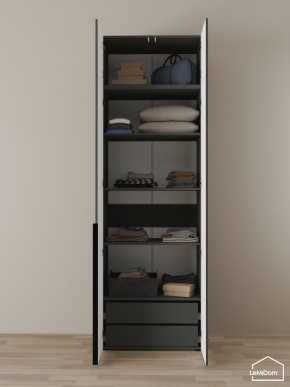 Шкаф с антресолью Linnea MHR-2A-3 2450х800х510 (Графит-М 11.1.25) в Пойковском - poikovskii.mebel24.online | фото 5