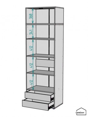 Шкаф с антресолью Linnea MHR-2POA-4 2450х800х510 (Белый-М 11.1.1) в Пойковском - poikovskii.mebel24.online | фото 3