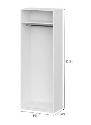 Шкаф ШК-5 (800) Белый текстурный в Пойковском - poikovskii.mebel24.online | фото 4