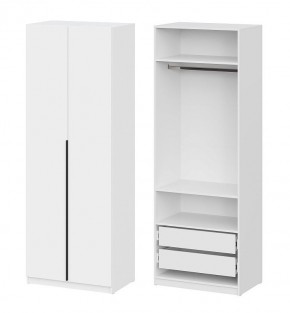 Шкаф ШК-5 + 2 полки + ящики (800) Белый текстурный в Пойковском - poikovskii.mebel24.online | фото