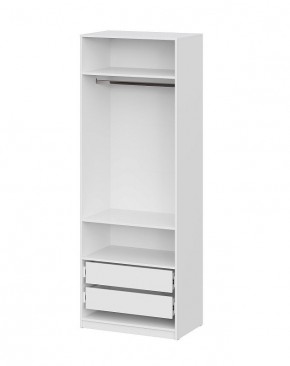 Шкаф ШК-5 + 2 полки + ящики (800) Белый текстурный в Пойковском - poikovskii.mebel24.online | фото 3
