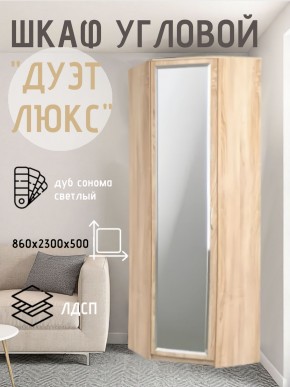 Шкаф угловой Дуэт Люкс с зеркалом в Пойковском - poikovskii.mebel24.online | фото 1