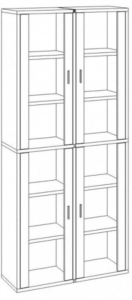 Шкаф-витрина Домино СУ(ш2в2)+4ФС в Пойковском - poikovskii.mebel24.online | фото 3