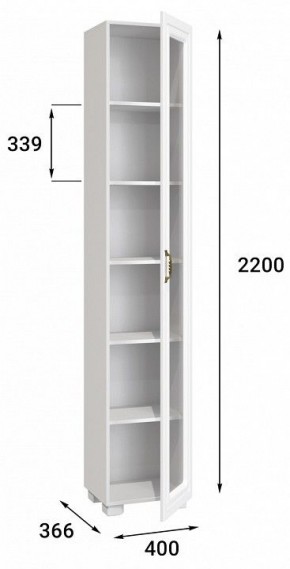 Шкаф-витрина Монблан МБ-22К со стеклом в Пойковском - poikovskii.mebel24.online | фото 3