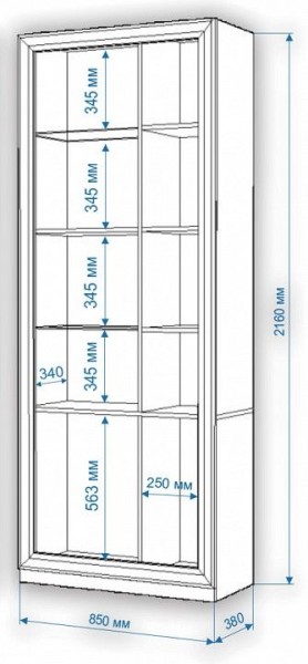 Шкаф-витрина Нобиле ШВтВ-ФСД-ФГК в Пойковском - poikovskii.mebel24.online | фото 3