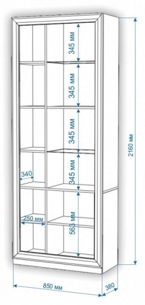 Шкаф-витрина Нобиле ШВтВ-ФСД-ФГК в Пойковском - poikovskii.mebel24.online | фото 3