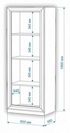 Шкаф-витрина Нобиле ВтН-ФС-ФГ в Пойковском - poikovskii.mebel24.online | фото 2