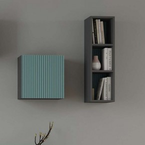 Сириния Куб 2 серый графит/МДФ бриз в Пойковском - poikovskii.mebel24.online | фото 3