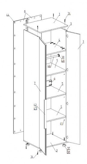 Спальный гарнитур "Лео" (модульный) в Пойковском - poikovskii.mebel24.online | фото 11