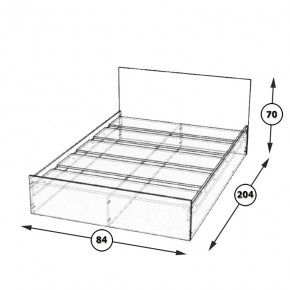 Стандарт Кровать 0800, цвет дуб сонома, ШхГхВ 83,5х203,5х70 см., сп.м. 800х2000 мм., без матраса, основание есть в Пойковском - poikovskii.mebel24.online | фото 4