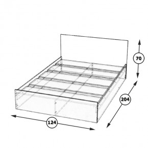 Стандарт Кровать 1200, цвет дуб сонома, ШхГхВ 123,5х203,5х70 см., сп.м. 1200х2000 мм., без матраса, основание есть в Пойковском - poikovskii.mebel24.online | фото