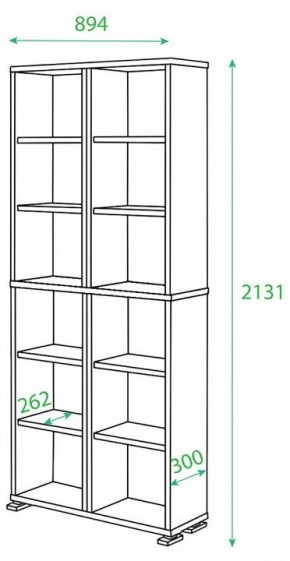 Стеллаж Домино нельсон ПУ-30-1 в Пойковском - poikovskii.mebel24.online | фото 2