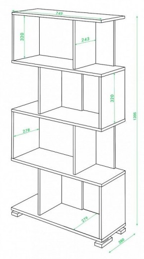 Стеллаж Домино нельсон СЛ-5-4 в Пойковском - poikovskii.mebel24.online | фото 2