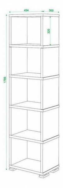 Стеллаж Домино СБ-15/5 в Пойковском - poikovskii.mebel24.online | фото 2