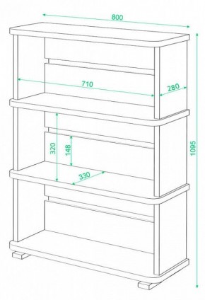 Стеллаж Домино СБ-25/3 в Пойковском - poikovskii.mebel24.online | фото 3