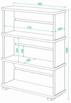 Стеллаж Домино СБ-25/3 в Пойковском - poikovskii.mebel24.online | фото 2