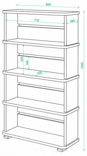 Стеллаж Домино СБ-25/4 в Пойковском - poikovskii.mebel24.online | фото 2