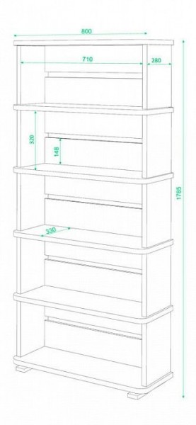 Стеллаж Домино СБ-25/5 в Пойковском - poikovskii.mebel24.online | фото 2