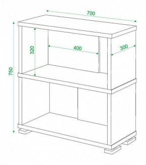 Стеллаж книжный Домино нельсон СБ-10_2 в Пойковском - poikovskii.mebel24.online | фото 2