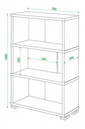 Стеллаж книжный Домино нельсон СБ-10_3 в Пойковском - poikovskii.mebel24.online | фото 3