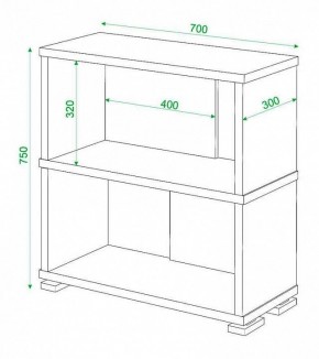 Стеллаж книжный Домино СБ-10_2 в Пойковском - poikovskii.mebel24.online | фото 3