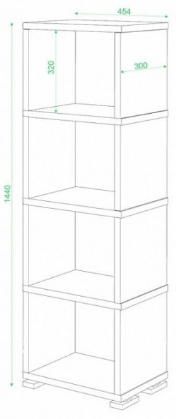 Стеллаж-колонка Домино СБ-15/4 в Пойковском - poikovskii.mebel24.online | фото 2