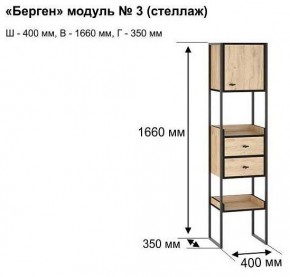 Стеллаж комбинированный Берген-3 в Пойковском - poikovskii.mebel24.online | фото 10