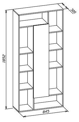 Стеллаж комбинированный СТ-7 в Пойковском - poikovskii.mebel24.online | фото 3