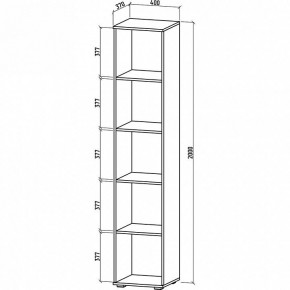 Стеллаж комбинированный Тунис-2 в Пойковском - poikovskii.mebel24.online | фото 2