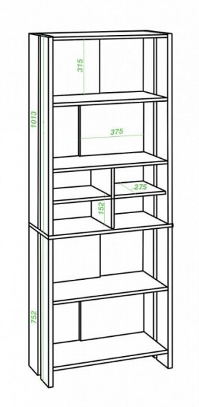 Стеллаж Нельсон Lite СТЛ-ОВХ БЕ в Пойковском - poikovskii.mebel24.online | фото 2