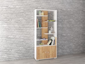 Стеллаж Ромео-4 дуб крафт золотой/белый в Пойковском - poikovskii.mebel24.online | фото