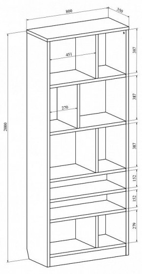 Стеллаж Виктория ВИ-03 в Пойковском - poikovskii.mebel24.online | фото 3