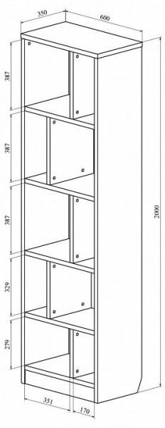 Стеллаж Виктория ВИ-06 в Пойковском - poikovskii.mebel24.online | фото 3