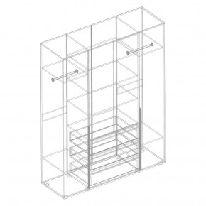 СТИЛ Шкаф 4-ств с 3 ящиками в Пойковском - poikovskii.mebel24.online | фото 2