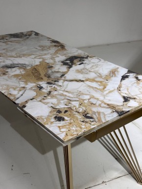Стол ACERRA NEW 160 GLOSS GRAND JADE SOLID CERAMIC/ каркас цвета шампань, ®DISAUR в Пойковском - poikovskii.mebel24.online | фото 5